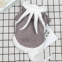 HKM-8233917 Cozy Rabbit Design Dog Sweater for Autumn and Winter, Warm Cotton Pet Coat