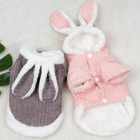HKM-8233917 Cozy Rabbit Design Dog Sweater for Autumn and Winter, Warm Cotton Pet Coat