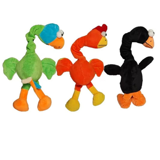 HKM-823443 Interactive Squeaky Dog Toy - Chew-Resistant Plush Chicken for Play and Dental Care