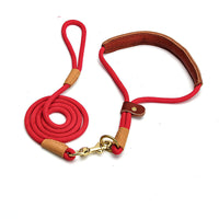 HKM-8235325 Lightweight Nylon Dog Leash with Optional Collar - Available in Various Colors and Sizes