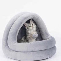 HKM-8235581 Cozy Cat House and Bed for Small Pets ¨C Indoor Sleeping Nest and Play Mat