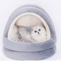 HKM-8235581 Cozy Cat House and Bed for Small Pets ¨C Indoor Sleeping Nest and Play Mat