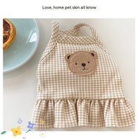 HKM-8236093 Cozy Coral Fleece Bear Plaid Vest for Dogs, Multiple Sizes Available