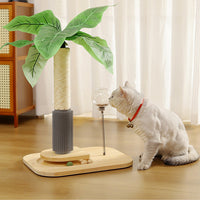 HKM-8236349 Vertical Wooden Cat Scratching Post with No Chip Shedding Design