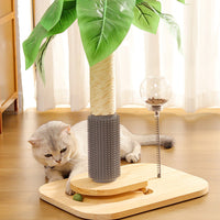 HKM-8236349 Vertical Wooden Cat Scratching Post with No Chip Shedding Design