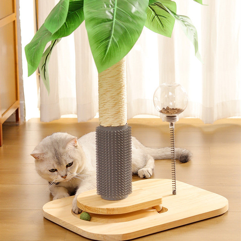 HKM-8236349 Vertical Wooden Cat Scratching Post with No Chip Shedding Design