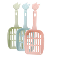 HKM-8237117 Thickened Cat Litter Shovel with Mesh Handle - Durable PP Resin, 25cm Length, Random Color