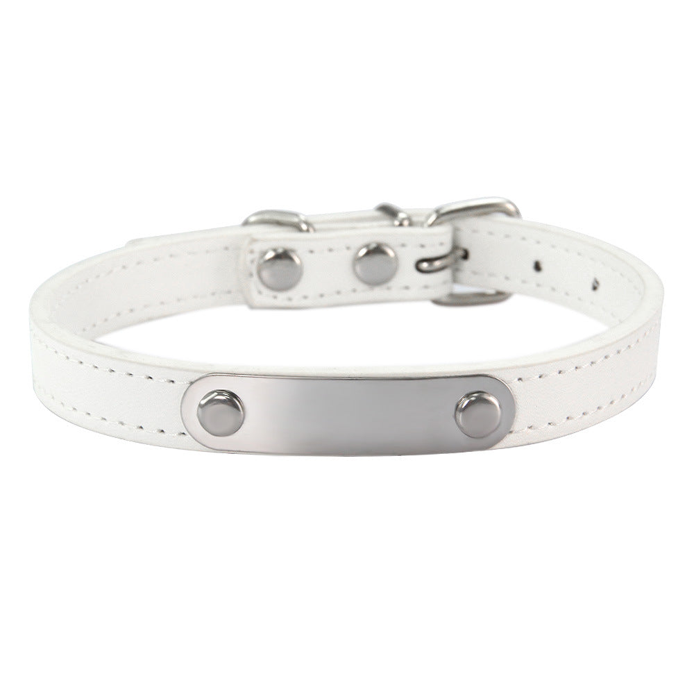 HKM-8237373 Personalized Monochrome Dog Collar with Adjustable Sizing Options in Various Colors