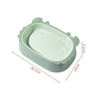 HKM-8237501 Crab-Shaped Slow Feed Double Cat Bowl - Removable Design in Gray, Pink, Green
