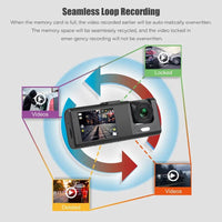 HKM-823763 Three-Lens Night Vision Vehicle Data Recorder for Enhanced Driving Safety