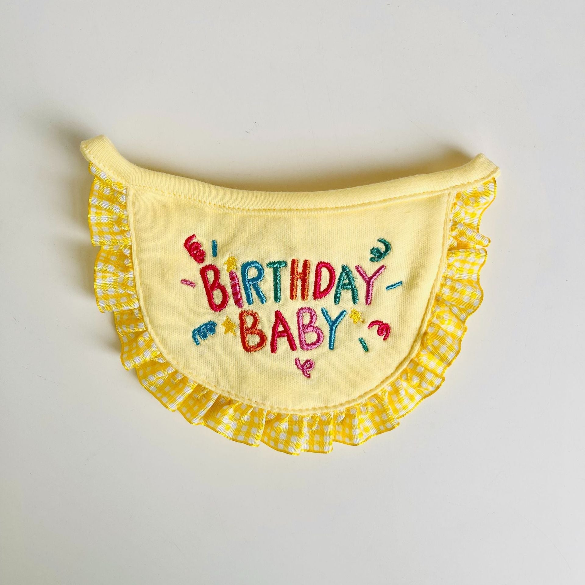 HKM-8238909 Cute Cotton Cat Dog Bib with Adjustable Strap - Red, Yellow, Pink Options