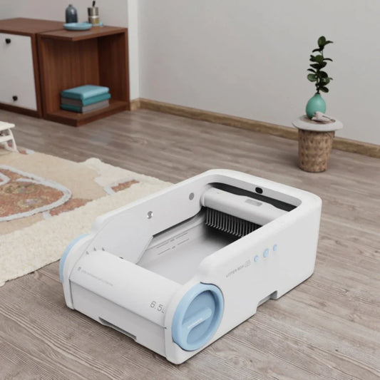 HKM-823891 Smart Automatic Cat Litter Box with Splash-Proof Design, Multiple Protections, Easy Clean, APP Control, 10kg Capacity