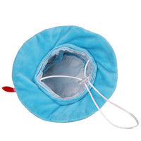 HKM-8239677 Dog Birthday Cake Hat - Adjustable Cloth Design in Blue and Pink