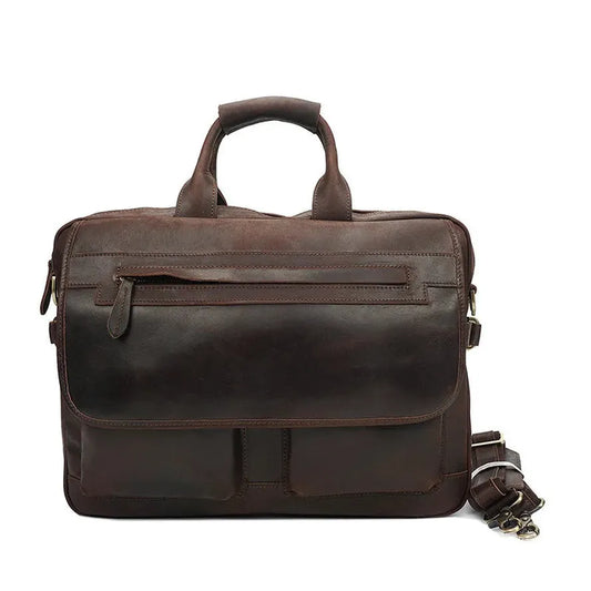 HKM-824019 Leather Crossbody Briefcase for Men - Custom Logo Business Handbag