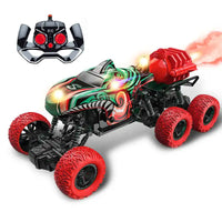 HKM-824019 Light Spray Remote Control 6-Wheel Shark Truck Toy - Electric Off-Road Climbing Vehicle for Ages 5+