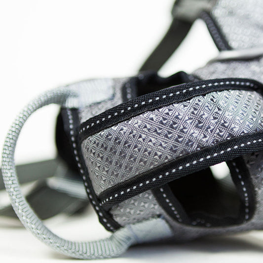 HKM-8240573 Adjustable Dog Chest Strap for Large Breeds - Available in Gray, Red, Blue, Size S-XL