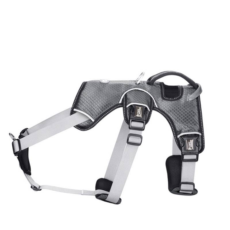 HKM-8240573 Adjustable Dog Chest Strap for Large Breeds - Available in Gray, Red, Blue, Size S-XL