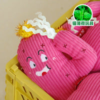 HKM-8240957 Colorful Cactus Cat Bite-Resistant Polyester Toy in Pink and Green