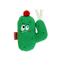 HKM-8240957 Colorful Cactus Cat Bite-Resistant Polyester Toy in Pink and Green