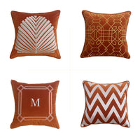 HKM-824147 Elegant Dutch Velvet Embroidery Pillow Cover, 45x45cm, Modern Design Accent Cushion