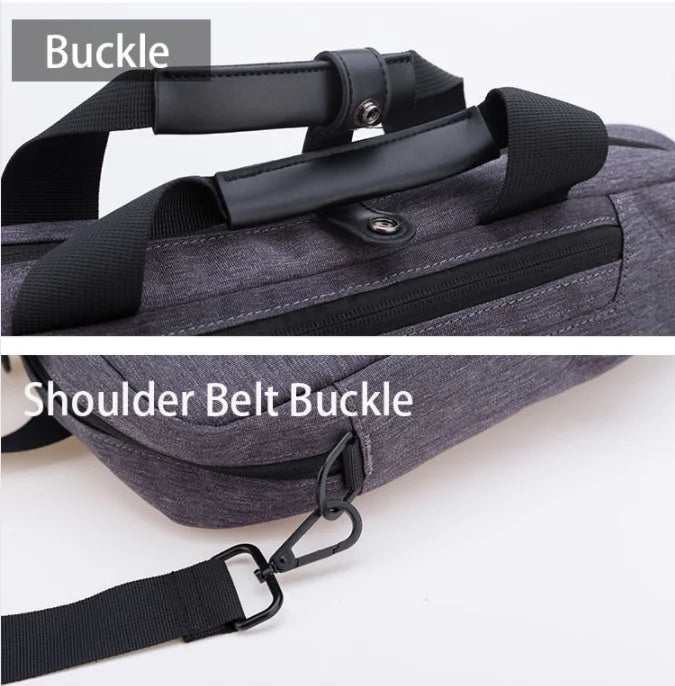 HKM-824147 Men's Casual Laptop Messenger Bag - Durable Nylon Crossbody Shoulder Briefcase