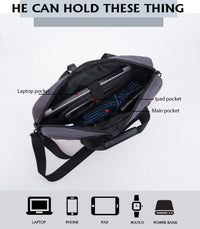HKM-824147 Men's Casual Laptop Messenger Bag - Durable Nylon Crossbody Shoulder Briefcase