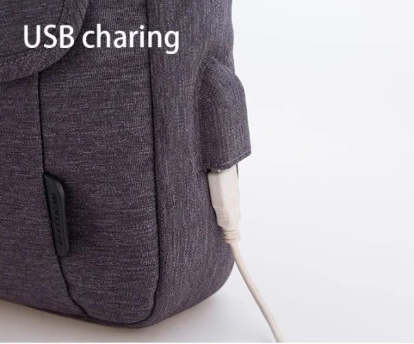HKM-824147 Men's Casual Laptop Messenger Bag - Durable Nylon Crossbody Shoulder Briefcase