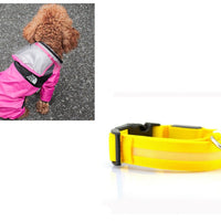 HKM-8241853 Lightweight Waterproof Pet Poncho with Reflective Fiber Optic Lights for Dogs