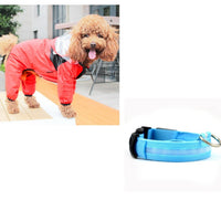 HKM-8241853 Lightweight Waterproof Pet Poncho with Reflective Fiber Optic Lights for Dogs