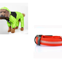 HKM-8241853 Lightweight Waterproof Pet Poncho with Reflective Fiber Optic Lights for Dogs