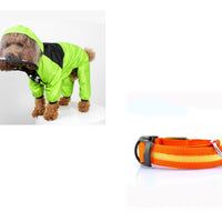 HKM-8241853 Lightweight Waterproof Pet Poncho with Reflective Fiber Optic Lights for Dogs