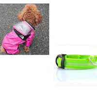 HKM-8241853 Lightweight Waterproof Pet Poncho with Reflective Fiber Optic Lights for Dogs