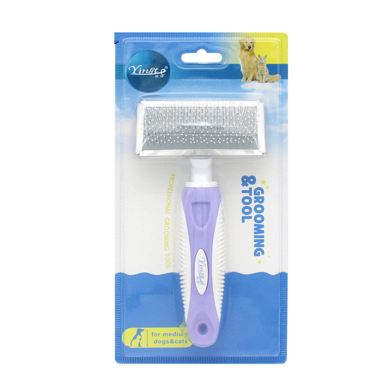HKM-8242877 Pet De-fluffing Comb in Fashion Style for Easy Floating Hair Removal