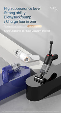 HKM-824339 Cordless Handheld Car Vacuum with Blower, Suction, and Air Pump Functions