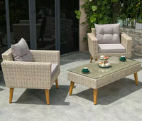 HKM-824467 Modern Outdoor Rattan Sofa Set for Stylish Garden and Patio Living