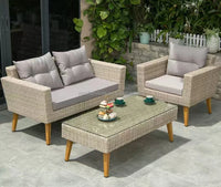 HKM-824467 Modern Outdoor Rattan Sofa Set for Stylish Garden and Patio Living