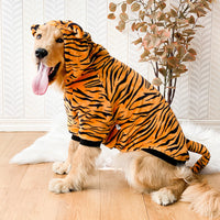 HKM-8245053 Golden Retriever Autumn & Winter Tiger Pet Costume - Warm Polyester Clothing