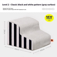 HKM-8245437 Pet Ramp Ladder with High Elastic Support for Dogs - Sponge and Pineapple Plaid Material