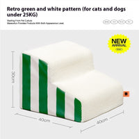 HKM-8245437 Pet Ramp Ladder with High Elastic Support for Dogs - Sponge and Pineapple Plaid Material