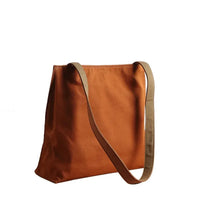 HKM-824659 Durable Leather and Canvas Crossbody Bag with Adjustable Shoulder Strap, Retro Design