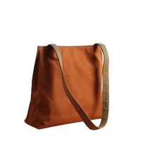 HKM-824659 Durable Leather and Canvas Crossbody Bag with Adjustable Shoulder Strap, Retro Design