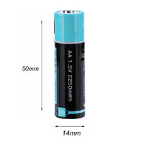HKM-824659 Rechargeable USB AA Battery 1.5V 1500mAh with Smart Protection Chip