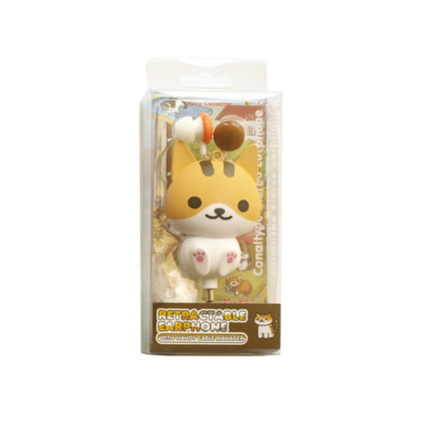 HKM-824787 Flower Cat Telescopic Earphones with 3.5 Inch Universal Jack - Retractable Headset
