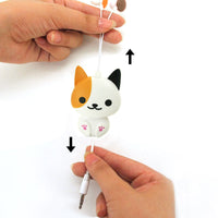 HKM-824787 Flower Cat Telescopic Earphones with 3.5 Inch Universal Jack - Retractable Headset