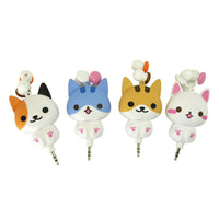 HKM-824787 Flower Cat Telescopic Earphones with 3.5 Inch Universal Jack - Retractable Headset