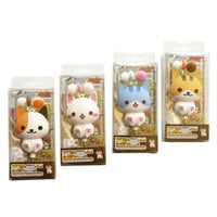 HKM-824787 Flower Cat Telescopic Earphones with 3.5 Inch Universal Jack - Retractable Headset
