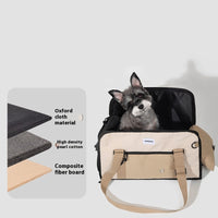 HKM-8249277 Outdoor Portable One-Shoulder Crossbody Cat Pet Bag - Breathable Light Canvas in Various Colors