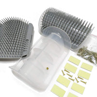 HKM-8250301 Self-Grooming Cat Brush Arch for Shedding and Massage - Interactive Corner Groomer for Dogs and Cats