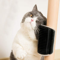 HKM-8250301 Self-Grooming Cat Brush Arch for Shedding and Massage - Interactive Corner Groomer for Dogs and Cats