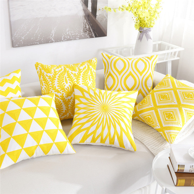 HKM-825043 Modern Striped Sofa Cushion with PP Cotton Filling - Simple Cotton Pillowcase